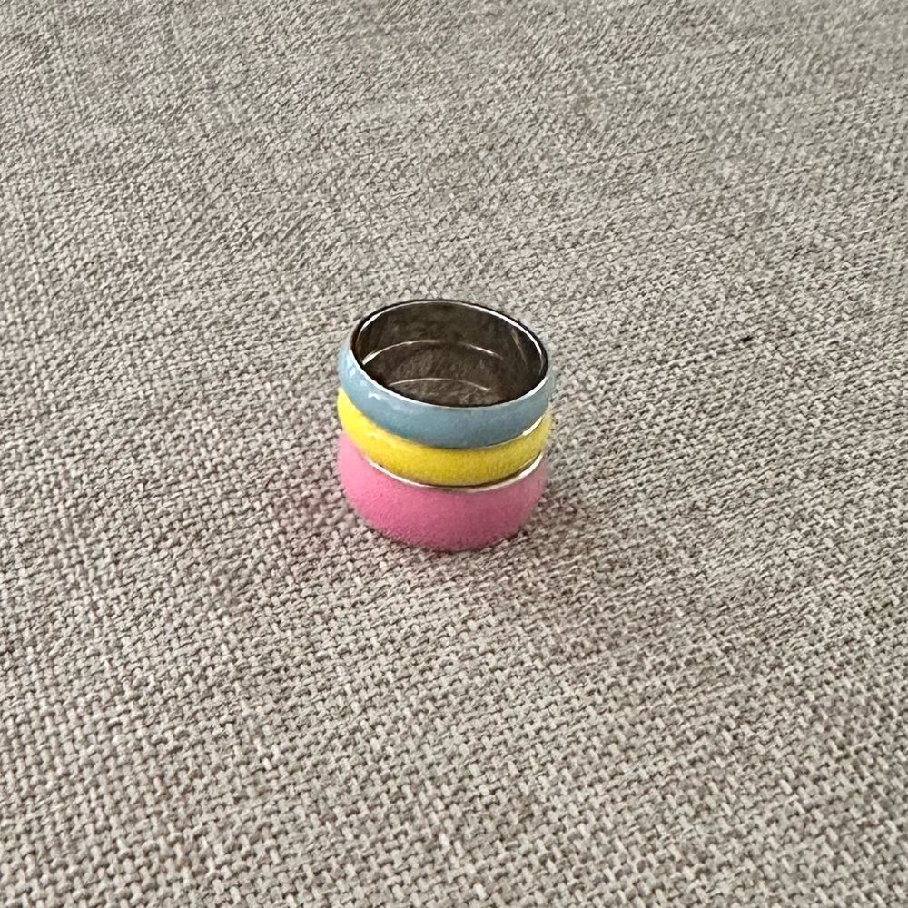 WONDERLAND ENAMEL RING STACK - Picture 9 of 10